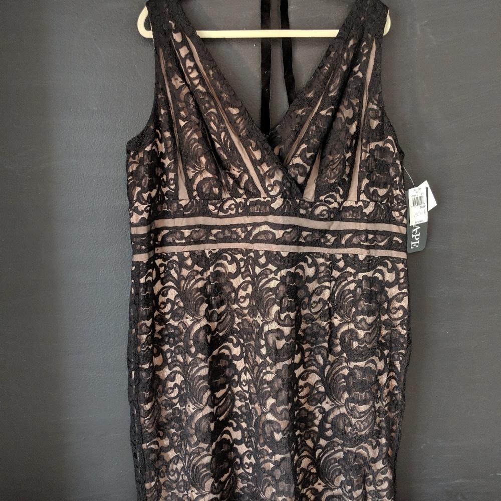 NWT Black lace cocktail dress